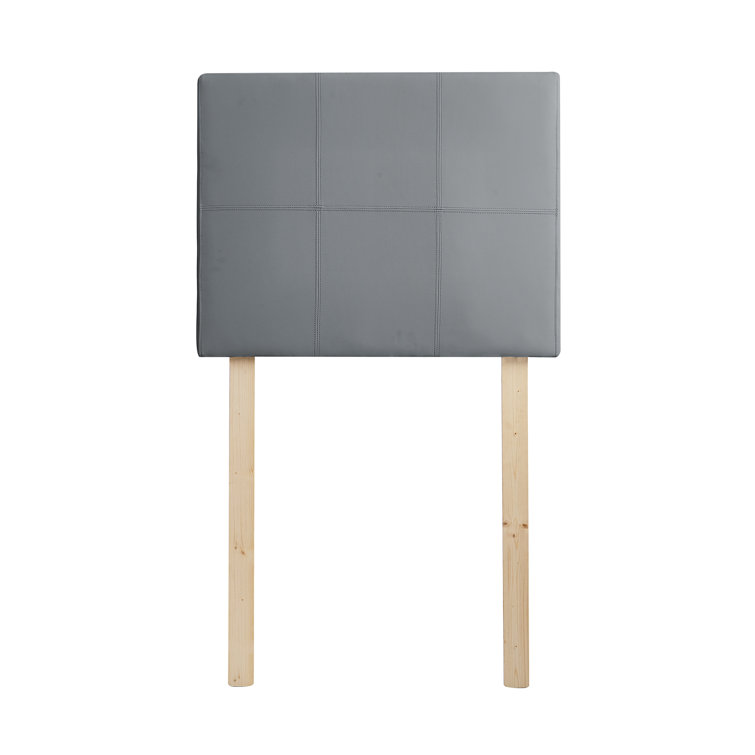 DormCo Villa Classic College Dorm Faux Leather Headboard with Legs